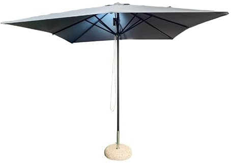 XONE Ombrellone Ulisse 3x3 grigio/verde con palo centrale