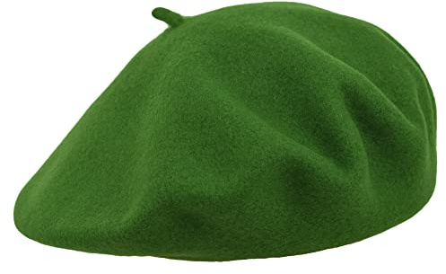 MELEGARI Baskenmütze für Damen, 100 % Wolle, Roma Beret, hergestellt in Italien