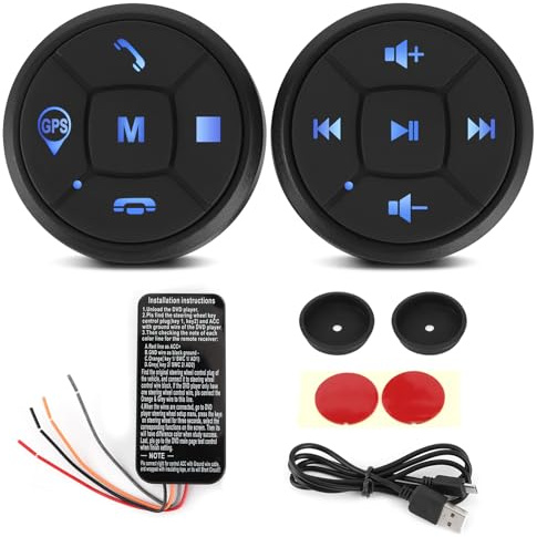 Telecomando Al Volante Dell'Auto Controllo Wireless Pulsante Volume per GPS DVD Interruttore Controller