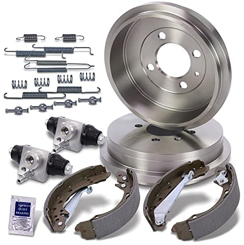 ATEC Germany Bremsensatz Hinterachse inkl. 2x Bremstrommel Hinterachse 4x | Kompatibel mit: SEAT AROSA, CORDOBA, CORDOBA Vario, IBIZA II, Mii, SKODA CITIGO, VW LOAD UP, LUPO I, POLO, POLO III