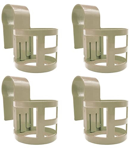 4 Stück Getränkehalter Pool, Pool Getränkehalter Bier, Getränkehalter Poolrand, Whirlpool Getränkehalter, Schwimmender Bierhalter ohne Verschütten, Pool Zubehör Kunststoff Fram (Beige Runde)