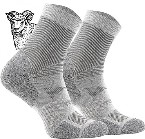 TODO BP QUARTER Randonnée Chaussettes Courtes pour Hommes Femmes Trekking Respirant Antibactérien Mélange De Laine Mérinos Fonctionnel