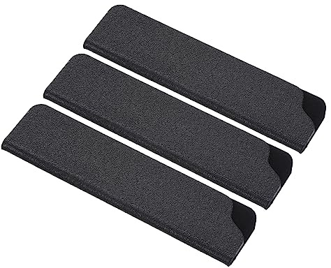PATIKIL 3 Stück 100x20mm Messerschutzhülle für 89mm/3.5 Obstmesser, Universal Messerscheide aus ABS Klingenschutz Messertasche mit Beflockte Futter für Küchen Haushalt Hotel, Schwarz