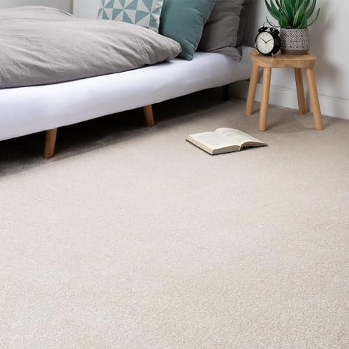 Steffensmeier Teppichboden Sardinien Meterware | Auslegware für Kinderzimmer Wohnzimmer Schlafzimmer | Creme, Größe: 300x200 cm
