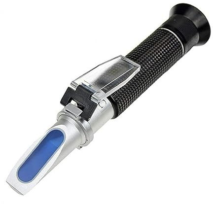 ARTGOS Tragbares Refraktometer Werkzeuge 0-32% Refraktometer Handsaccharimeter Brix Trauben Zucker Dichtemesser Alkohol Zucker Früchte Tester Konzentrationsmessgerät für Zuckergehaltstest