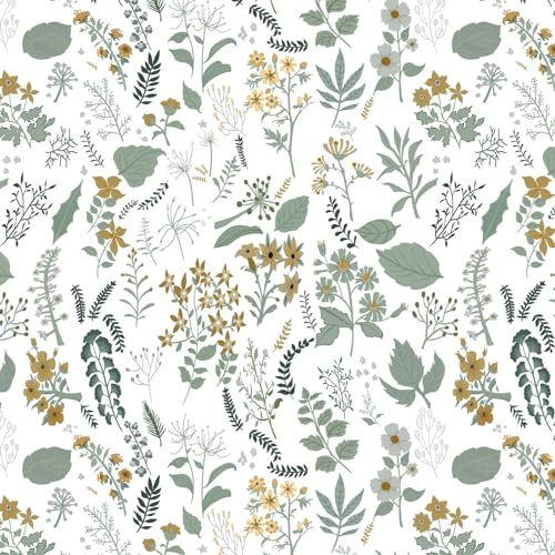 Fiula Papier peint autocollant motif fleurs 41x300cm Film adhésif pour meubles Décoratif étanche DIY