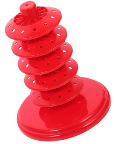 COLLBATH Lutscherhalter Cake-pop-halter Lollipop-turmständer Dessertständer Etagen-cake-pop-ständer Cake-pop-trockenständer Filigrane Präsentationsständer Pp Ring Lieferungen Rot