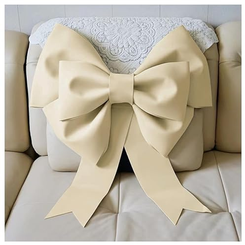 GreatRise Große Schleifen Riesen Schleife Weihnachtsschleifen Dekoschleife Hängende Geschenkschleife Autoschleife für Weihnachtsbaum Kamin Heim Haustür Hochzeit Party Dekoration Milchweiß 30cm