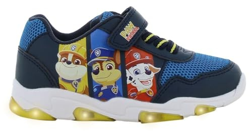 Leomil Paw Patrol Baskets Garçon Lumineuses Chaussure Enfant 25, Idéal pour l'école et Les Loisirs, Bleu