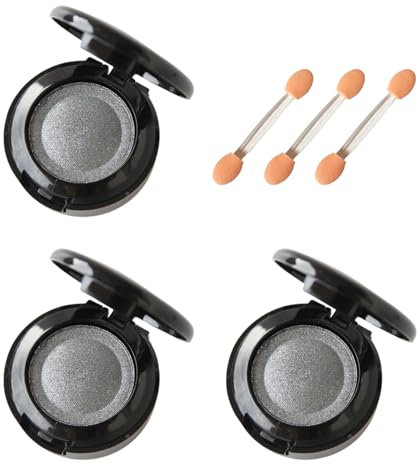 Xdealcozyxc 3 Pcs Matte Grey Eyeshadow, Wet & Dry Application Single Eyeshadow