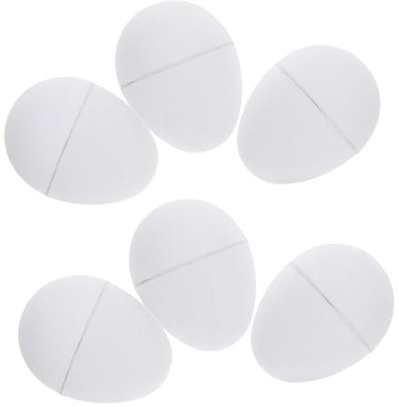 NUOBESTY 6pcs Unfinished White Paper Easter Eggs Kit Diy Blank Eggs for Boy Girl to Paint Decorate for Creative Easter Crafts Decorations