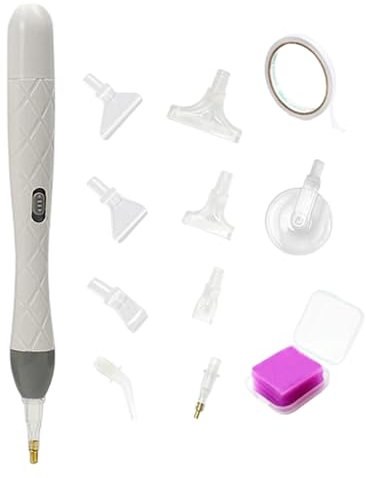 Générique Outil de Design pour Ongles - Stylo Électrique à Pointillage USB pour Ongles,Artisanat Avec 9 Têtes De Remplacement Pour Débutants Adultes Projets Créatifs Maison