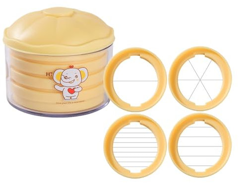 Cortador de huevos duros profesional 4 en 1 | Picadora metálica resistente para huevos, verduras y frutas | Utensilio de cocina multifunción para ensaladas, rellenos | Cuchillas de acero inoxidable |