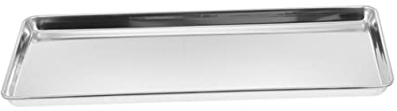 Ipetboom Assiette Rectangulaire en Acier Inoxydable 30X20 CM Plateau de Service Pratique et pour Restaurant et pour des Aliments