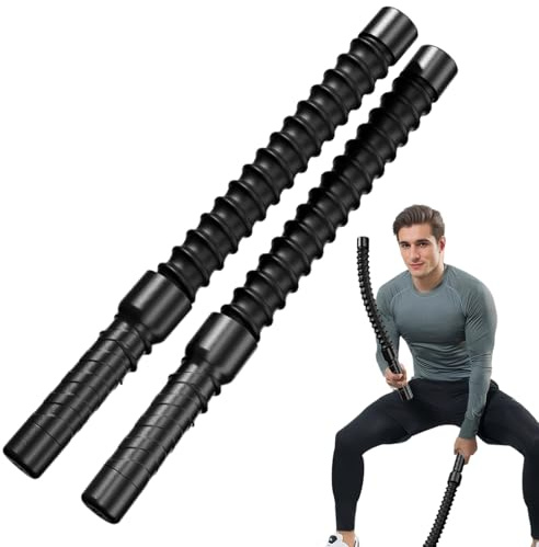 Battle Rope, 2pcs Seillose Kampfseile, Seilfreie Schlachtseile, Professionelles Tragbares Schwarzes Trainingsseil, Tragbares Schwarz-Training-Seil Für HIIT, Kraft Und Low- Cardio-Training, 40cm