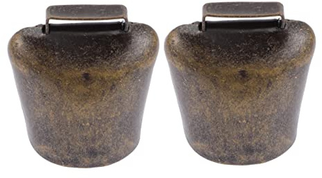 SUPVOX 2pezzi Campane in Ferro Galvanizzato Per Bovini e Bestiame Campanelli Compatti e Leggeri Per Fattoria Accessori Multifunzionali Per Pecore Cani e Decorazioni Natalizie