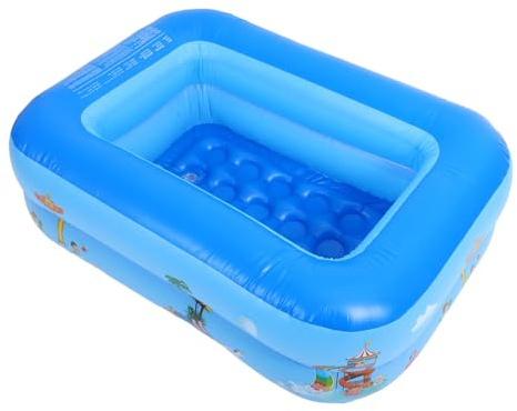 ZUNOXAZ 1pezzi Piscina Gonfiabile Per Ragazzo Piscina Da Sabbia Materassino Ad Pieghevole Per Esterno Blu Doppio