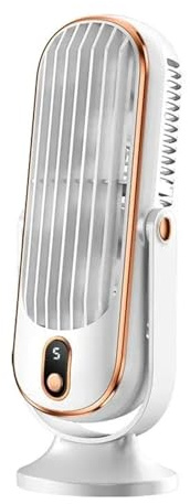 PVGYUJFD Ventilador de pie, Ventilador sin aspas de Escritorio 5 velocidades, Enfriador Cuchillas Ventilador for Oficina, batería 4000mah, Aire Acondicionado Envolvente portátil 720 °