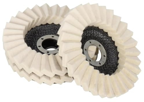 3PCS 5-Inch Wool Felt Polishing Disc for Angle Grinders – 115mm Flap Wheel for Metal, Wood, Stone, Stainless Steel