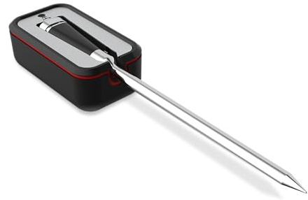 Weber Smart Wireless Sonda di Temperatura con Caricatore/Bluetooth e Wi-Fi, Controllo preciso della Temperatura Tramite App – Nero (3401219)