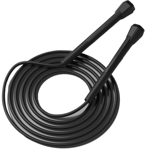 Cuerda para saltar ajustable con empuñaduras hexagonales, cuerda de PVC de 4 mm para entrenamiento de fitness, cardio, boxeo y pérdida de peso, ideal para adultos y niños