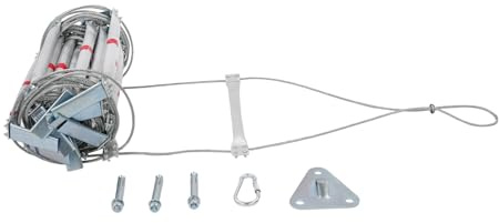 Strickleiter, 5M/10M/15M Rettungsleiter Feuerwehrleiter mit 1 Haken, Tragfähigkeit 200 kg, Tragbare Kletter-Rettungs Seilleiter für Katastrophen, Evakuierungen, Rettungsaktione (10m)