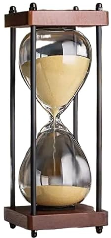 Grande timer a clessidra da 60 minuti, a sabbia in metallo, orologio a Per Cucina, Casa, Ufficio(Champagne)