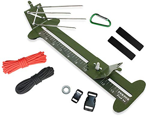 Paracord armband jigg kit verktyg vävning gör-det-själv-tillverkare med halkfria gummifötter justerbar längd från 4 tum till 13 rostfritt stål glidstångssystem för armband, nyckelband, rep