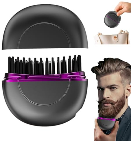 Lisseur Mini Peigne Chaud Sans Fil à Chauffage Rapide | Lisseur de USB Rechargeable 3 Températures Taille Compacte Pour Filles Épouse Sœur Petite Amie Mère D'Affaires Vacances