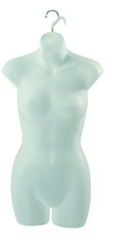 The Shopfitting Shop Buste mannequin à suspendre Femme adulte Blanc givré