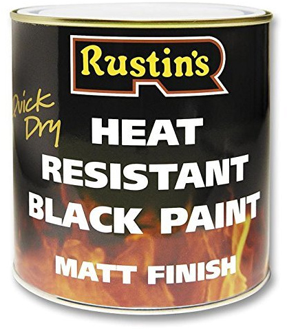 Rustins Heat Resistant Black Paint 250ml
