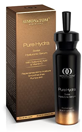 Simon&Tom Pure Hydra Hyaluron Serum mit Vitamin C für alle Hauttypen, 30 ml | Reich an Vitamin C Argan Stammzellen Für alle Hauttypen Paraben Phthalatfrei Made in Spain