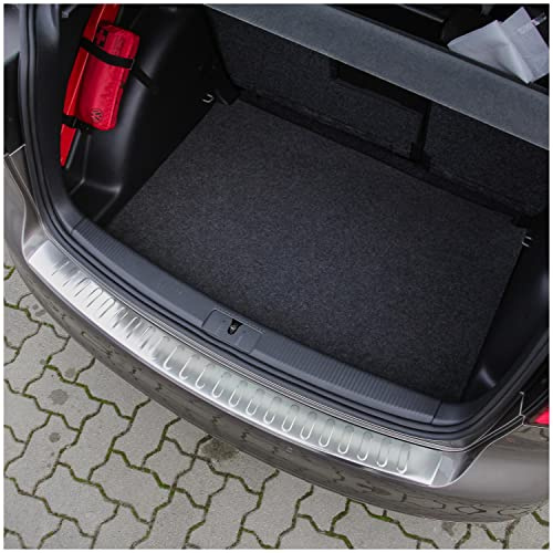teileplus24 Ladekantenschutz passend für VW Golf Plus 6 2009-2014 | Edelstahl Abkantung Montageband Reinigungstuch Passgenau Rostfrei