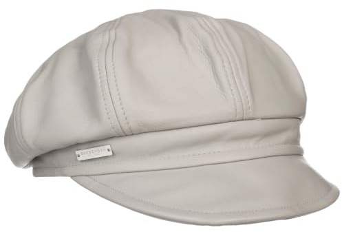 Seeberger Leder Ballonmütze Schildmütze Baker-Boy-Mütze Damencap Ledercap Damen - mit Schirm, Futter Herbst Sommer Frühjahr Winter Frühling-Sommer Herbst-Winter