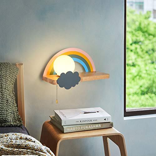 Kinder wandlampe wolke Dimmbar mit ZugSchalter, Modern Jungen wandleuchte Innen Mädchen Kinderlampe, Schlafzimmer Nachtlicht E27 Dekoration Wandbeleuchtung(Warmes Licht/Weißes Licht/Neutrales Licht)