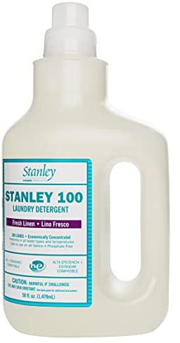 Stanley Home Products 100 Laundry Detergent - Fresh Linen Scent, Skin & Color Safe Fabric Cleaner For Washing Infant/Baby Clothes, Sheets & Delicate Cloth