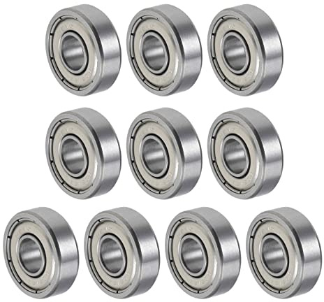 QUARKZMAN R1660ZZ 6x16x5mm Kugellager x 10Stk Chromstahl Lager | Lager mit hoher Härte für DIY-Projekte Werkzeuge Doppelt abgeschirmt