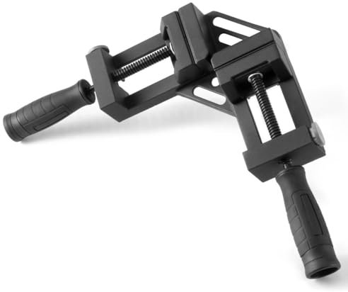 STAHLWERK DW-90 ST Doppelgriff-Winkel-Klemme Eckklemme Gehrungszwinge Winkelspanner für Werkstücke aus Metall, Holz und Kunststoff