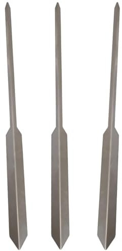 Pack 3 Brochetas Espeto de Acero Inoxidable 50 cm Avalon - Pincho para Carne, Verduras, Pescado (Sardina, Lubina) Barbacoa y Parrilla - Resistente y Duradero para Asados Perfectos