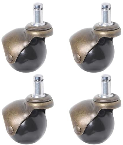 Antike Kugelrollen, drehbare Kugelrollen, Vintage-Möbelrollen, für Sofa, Couchtisch, Schrank, Küchenwagen, 4 Stück, 3,8 cm