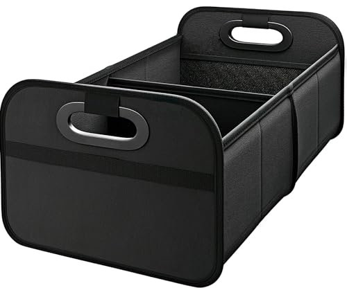 Xndryan Car Boot Organiser Bag - Foldable Storage Tidy With Reinforced Base and Comfort Handle - Collapsible Multi-Compartment Accessory for Car