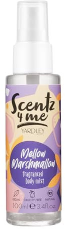 Yardley London Scentz 4 Me Brume Corporelle Guimauve Douce, Parfum Sucré et Doux, Spray Corporel Longue Durée, 100ml