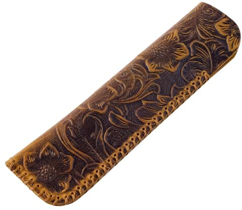 MXMZSRTH Federmäppchen aus Leder Vintage Stifteetui Leder Messeretui personalisierte handgemachte Leder Stiftetui Kreatives Geschenk Schutzetui