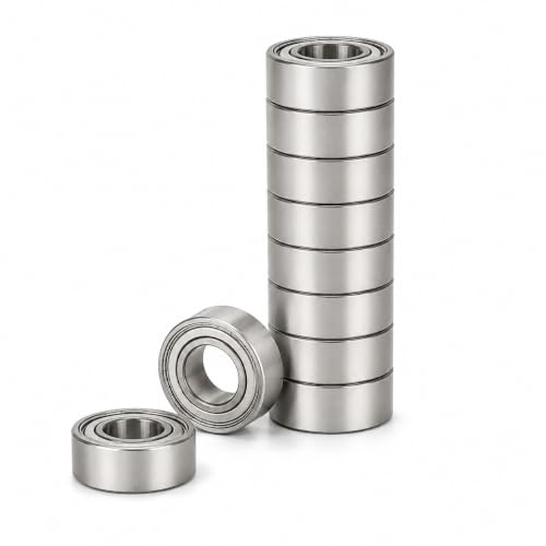 Telituny kullager 10 mm, 10 st MR105ZZ minikullager 10 x 5 x 4 mm, dubbla tätningar, lager minikullager, för skateboard, skoter, inlines, skridskor, höghastighetsmotorer, växellådor, fläktar
