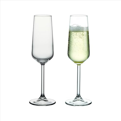 NORDIC SCHILLER Champagne Flute Set of 2 Champagne Glasses 195 ml, Flutes Glass, Wine, Champagn`e Set, Flute Glasses, Dishwasher Safe