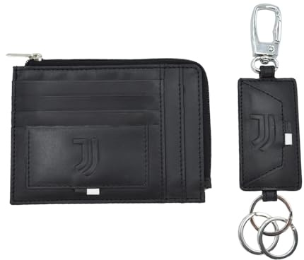 Parure Portacarte di credito e Portachiavi 100% Pelle - JUVENTUS 133443