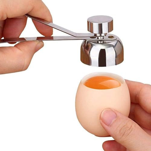 Shell Opener, Egg Opener, Stainless Steel Eggshell, Cutter Handheld Egg Cracker Tool Eggs Separator Cracker for Raw Soft Hard Boiled Egg