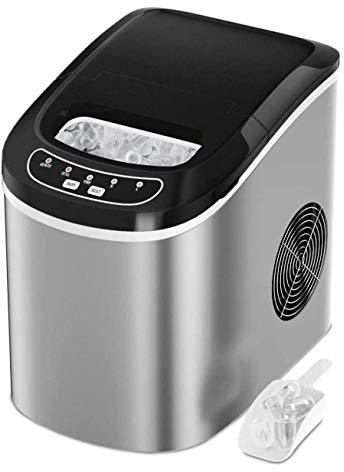 KLYDBMYT Máquina para Hacer Hielo portátil – Máquina para Hacer Hielo Profesional – Máquina para Hacer Cubitos de Hielo para Batidos, Bebidas frías y Alimentos Helados Lista en 8 Minutos