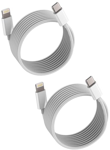 20 W USB-C till Lightning-snabbladdningskabel (2 pack), 2 m, för iPhone 14, 13, 12 Pro Max, MFI-certifierad, för iPad laddare, snabbtillbehör, bil, typ C, uttag