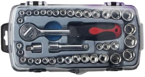 Juego de herramientas manuales de reparación, caja de herramientas, 40 piezas, llaves de boca, llave de trinquete, juego de dados, herramienta de reparación de automóviles, combinación manual wljdp2